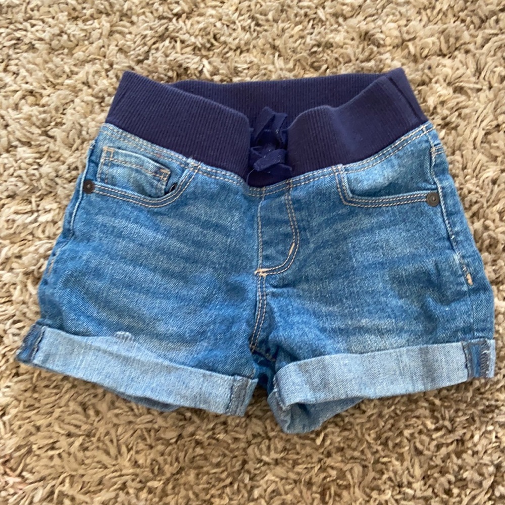 Little girl stretchy jean shorts